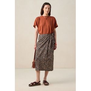 Sissy-Boy - Bruine wikkelrok met leopard print