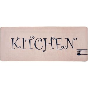 keukentapijt, keukenloper, wasbaar, antislip, gel loper, wasbaar, beige keukenmat (lepel, 80 x 200)