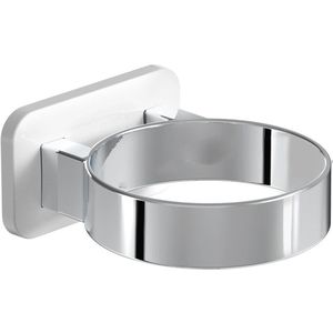 Crrynuo - Minimalistische Fohnhouder - Borstelloos - Universele Openingsdiameter - Sterke Draagkracht - 9x10.5x5cm-Wit