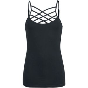 Black Premium by EMP Zwarte top met vetersluiting - Dames - S