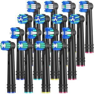 Vervangende Borstelkoppen voor Elektrische Tandenborstels - 16 Stuks Gezinsverpakking met Diverse Borsteltypes