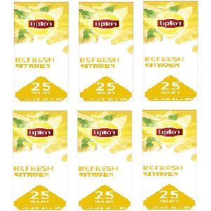 Thee lipton refresh lemon 25x1.5gr | Pak a 25 stuk | 6 stuks