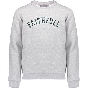 Meisjes sweater - Faithfull - Grijs melee / Groen