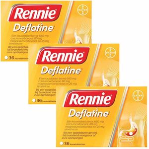 Rennie Deflatine Kauwtabletten - 3 x 36 tabletten