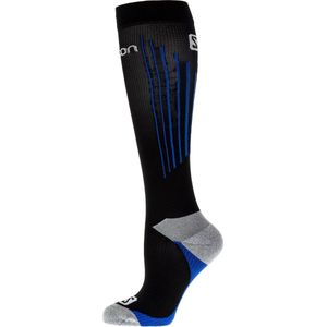Salomon Compression Wintersportsokken - Maat 39-41 - Unisex - zwart/blauw