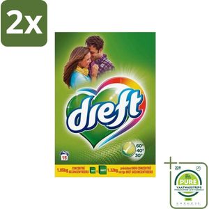 Dreft - Waspoeder - Witte en Gekleurde Was - Original - 15 Wasbeurten - Voordeelverpakking - 2 stuks - Waspoeder - Wasmiddel