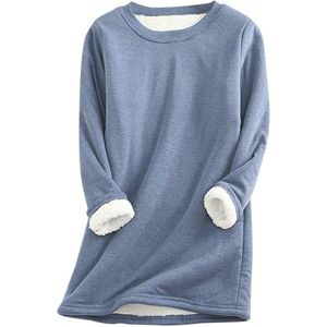 Dames Langarm Sweatshirt Plush Pullover voor Comfort en Stijl