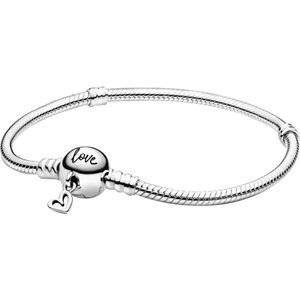 Tracelet | Zilveren Armbanden | Bedelarmband Love | Met hangend hartje | 925 Sterling Zilver | Met 925 Zilver Certificaat | In Leuke cadeauverpakking