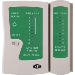 2-in-1 Ethernet Tester RJ45 en RJ11 Kabel Tester voor Netwerk en Telefoon