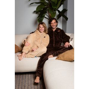 Knuffle Fleece Onesie ® | Linda: ""De allerbeste Onesie ooit gemaakt"" | Stijlvol, heerlijk warm en super zacht | 100% Duurzame Knuffle Fleece Fabric® | Handgemaakt in Portugal | Loungewear | Jumpsuit | Huispak | Dit is maat 134/140, in de kleur Wit