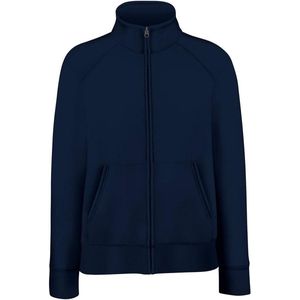 Dames Sweat Jacket met Lange Mouwen in Donkerblauw - XL
