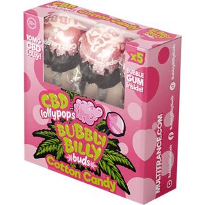 3 x Bubbly Billy Buds CBD Lollies Cotton Candy (box of 5 lollies)