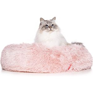Snoozle Kattenmand - Zacht en Luxe Poezenmand - Kattenmandje rond - Wasbaar - 60cm - Roze