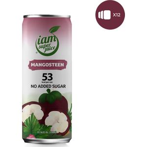 I am Superjuice Mangosteen 12x0,33L - échte mangosteensap gemixt met water - zonder toegevoegde suikers - zonder conserveringsmiddelen - zonder concentraat - exotisch fruitsapje - fruit juice - mangistan juice