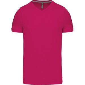 Fuchsia T-shirt met V-hals merk Kariban maat M