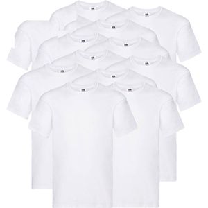 Blanco T-shirts - witte shirts - ronde hals - maat M - 12 pack