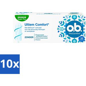 o.b. - Tampons - ProComfort Super Plus - Extra Absorptie - 32 tampons - Bulkverpakking - 10 stuks