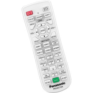 Afstandsbediening geschikt voor de PANASONIC PT-EZ590L beamer, vervangt N2QAYA000119