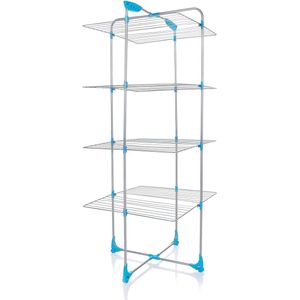 40 m Tower Indoor Airer - Droogrek voor binnen - Metaal Zilver Blauw