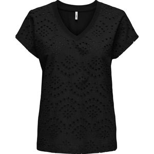 Only - Onllulu Life - T-shirt - Zwart - V-hals - Dames