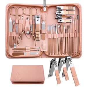 PULUZ - Manicureset - Roze - 30-in-1 Nagelverzorgingsset voor Vrouwen