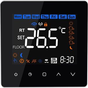 Helios 630 combi WiFi Tuya Thermostaat voor infrarood panelen en elektrische vloerverwarming - 16A - zwart