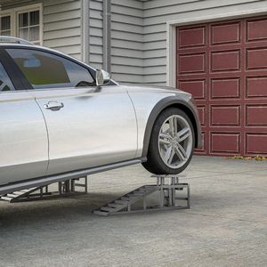 Pugsdrly - Oprijplaat - Grijs - In Hoogte Verstelbaar - Laadbrug - Hefplatformset