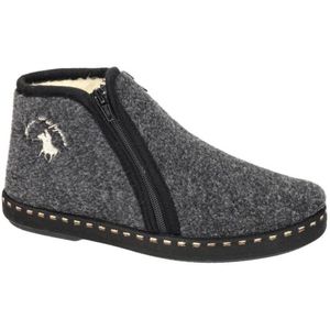 Hush Puppies - Douvent - Pantoffels - Donkergrijs - Wol Binnenvoering