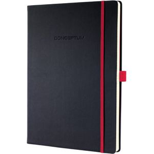 Sigel notitieboek - Conceptum RED Edition - A4 - zwart - hardcover - ruit - 194 pagina's - 80 grams papier - SI-CO660