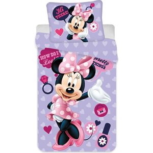 Disney Minnie Mouse dekbedovertrek Hi There! - 140 x 200 cm - Polyester