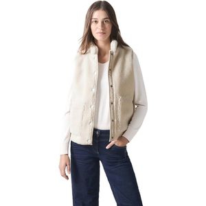 Dames Teddy Vest met Opstaande Kraag en Zakken