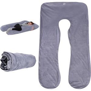 Equivera Zijslaapkussen Volwassenen - Zijslaapkussen - Lichaamskussen Zijslaper - Zijslaap Kussen Volwassenen - Zwangerschapskussen - Voedingskussen - Borstvoedingskussen - Body Pillow - Voor een comfortabele nachtrust!