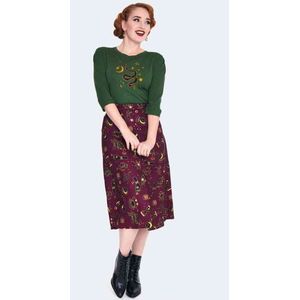 Voodoo Vixen - Serpent Embroidered Sweater/trui - M - Groen