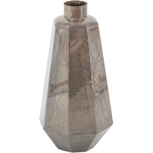 Vaas metaal brown marble