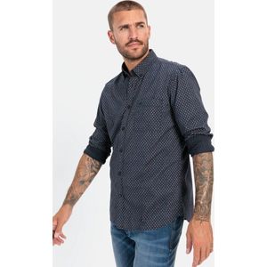 Camel Active overhemd donkerblauw geprint button down