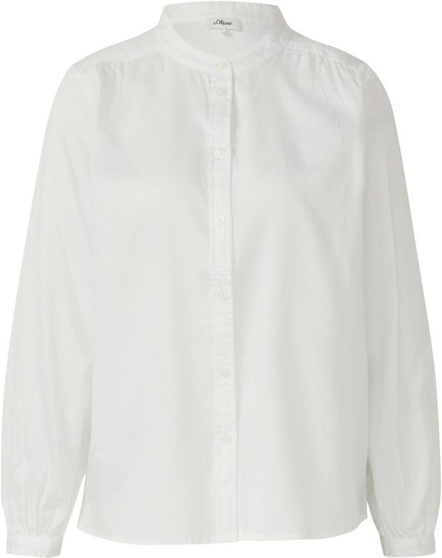s.Oliver - Blouse - Wit - Klassieke Blouse - Lange Mouw