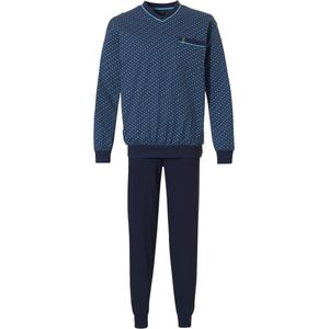 Katoenen turquoise heren pyjama