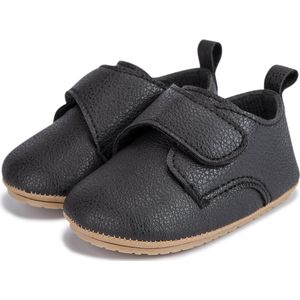 Baby schoentjes – Babyschoenen - PU Leer - Maat 18-19 - 12 cm - Zwart