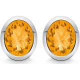Quinn - Oorknopjes - Zilver - Citrien - Model 036811911