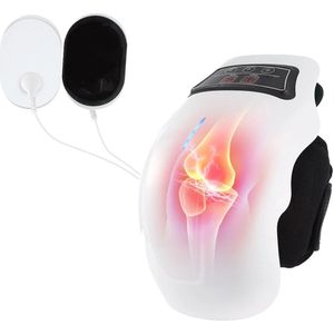 WizBay Premium Select® 3 in 1 Smart Infrarood Knie Elleboog en Schouder Massager – 360° Warmtecompressie 9 Vibratieniveaus - 3 Warmtestanden 45°C 55°C 65°C – Moxa Verwarming Infrarood Therapie Elektrodenfunctie - LED Tiptoets Computer Design – Wit