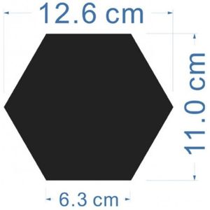 Plakspiegel - Hexagon Wandspiegel - 12 Stuks - 12,6x11x6,3cm - Goud - zelfklevend - decoratie