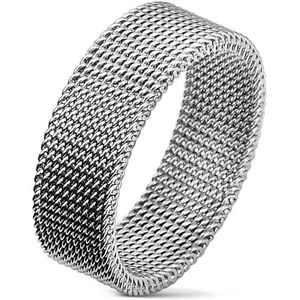 Ringen Mannen - Ring Mannen - Zilverkleurig - Heren Ring - Ring - Ringen - Stoere en Unieke Flexibele Ring - Flexo