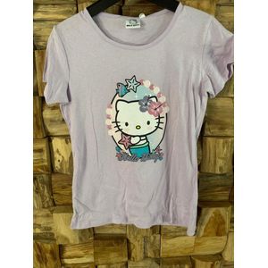 Hello Kitty T-shirt Lila Katoen Maat 140