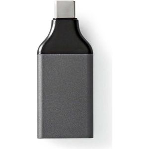 Nedis USB-C Adapter - USB 3.2 Gen 1 - USB-C Male - HDMI Output - 4K@60Hz - Rond - Vernikkeld - Grijs / Zwart - Envelop