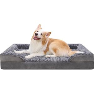 Orthopedisch Hondenbed voor Grote Honden - Afneembaar en Wasbaar met Waterdichte Voering - XL Hunde Sofa met Verhoogde Randen