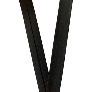 Zwart biaisband van katoen – voor nette afwerking stof en kleding – gevouwen katoenen band - 20 meter lang – 2 centimeter breed – o.a. voor vlaggenlijnen, tafelkleden, kleding en tassen