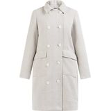 DreiMaster - Overgangsjas - Beige - Visgraatmotief - Dames