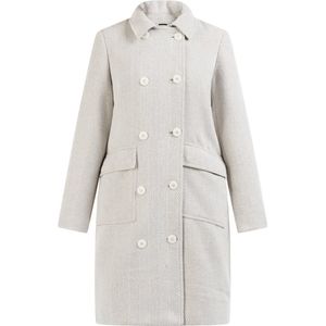 DreiMaster - Overgangsjas - Beige - Visgraatmotief - Dames