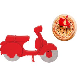 Balvi Scooter Pizzasnijder - Kunststof met Metaal - Rood