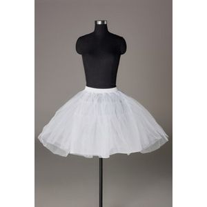 KIMU Witte Petticoat Tule Rok Tutu Rokje - Onderrok Wit - L XL XXL - Steampunk Ballet Turnen Bruid Engel Rock&Roll Festival